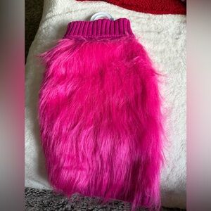 Fuzzy Pink Dog Sweater